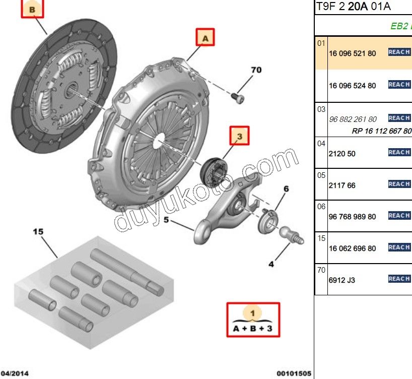 Debriyaj Seti EB2 82HP P3082 T9 1.2VTI