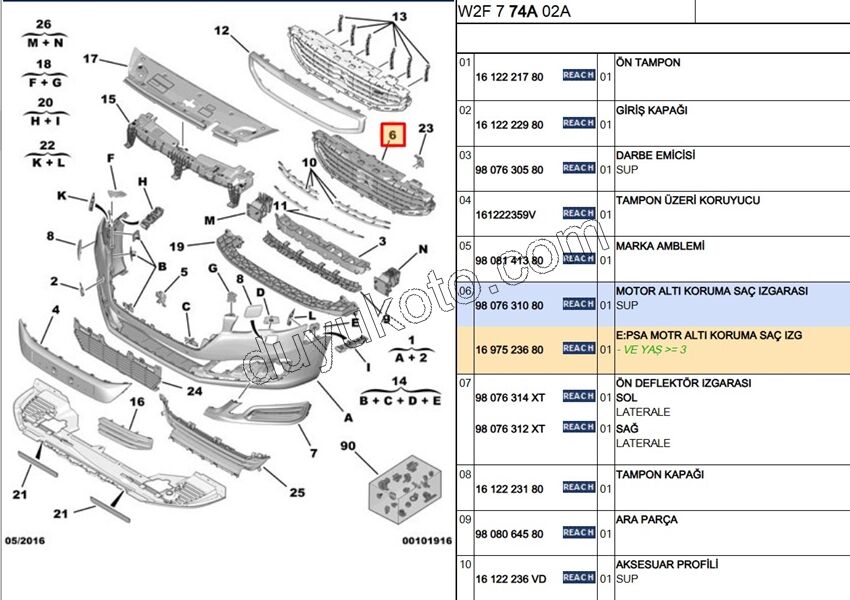 PANJUR ON ON TAMPON UST IZGARASI P5081MQ