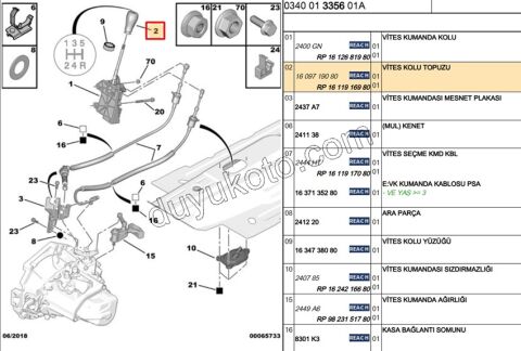 Krom Vites Topuzu PBP 1.4HDİ Euro4 02/11 1.3HDI