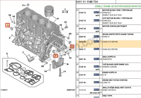 TAPA SILINDIR KAPAK 27.5MM