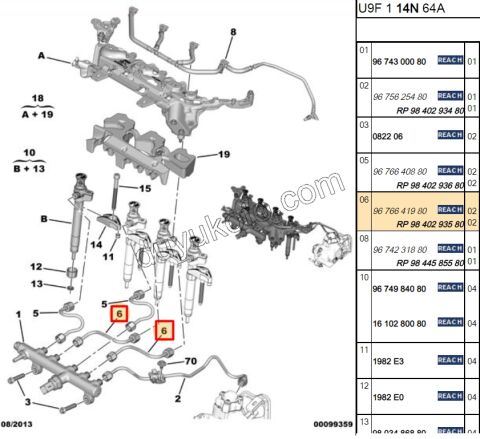 BORU ENJEKTOR RAMPA 2.4. DW10F DW12R