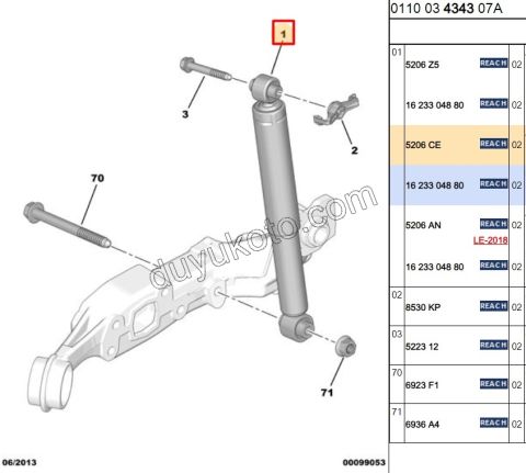 Arka Amortisör C2 C31