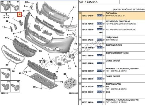 Ön Tampon P2081 ACTIVE