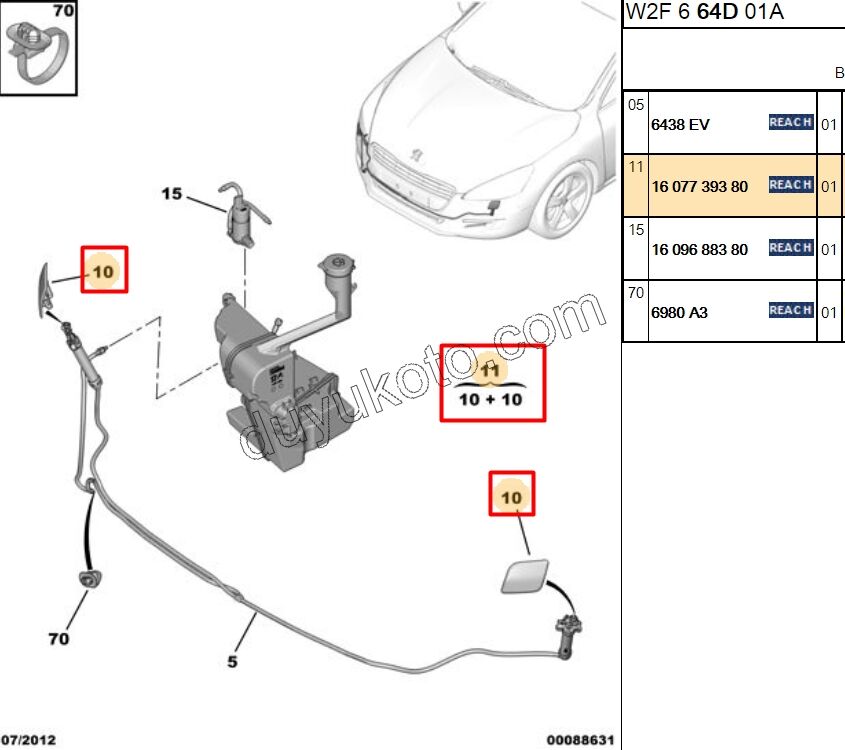 Far Yıkama Kapağı Takım P5081