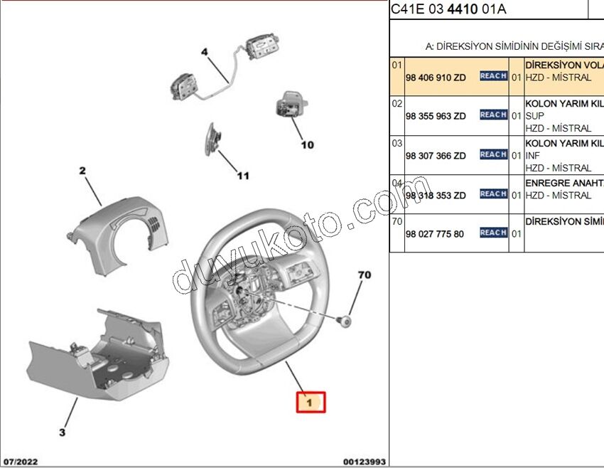 Direksiyon Simidi C43E
