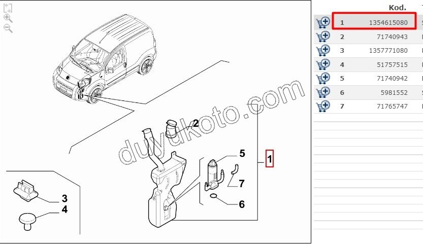 Cam Yıkama Su DeposuYU FRN NM PBP ACS+ MOTOR+ HORTUM+