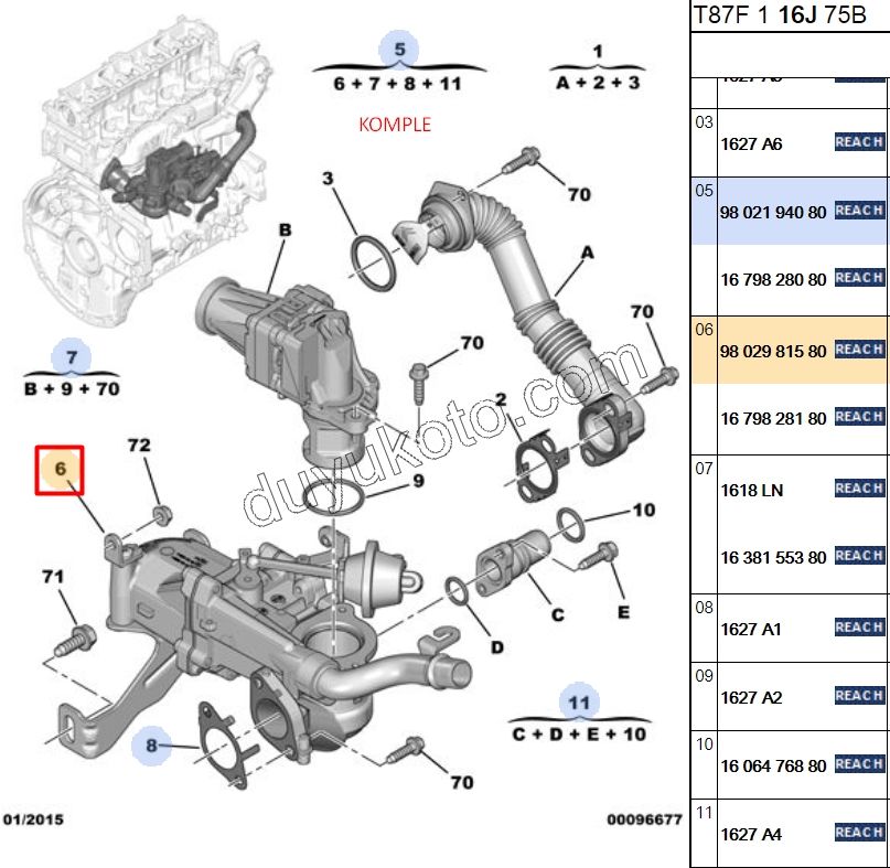 SOGUTUCU EGR 1.6HDİ Euro5 KOMP