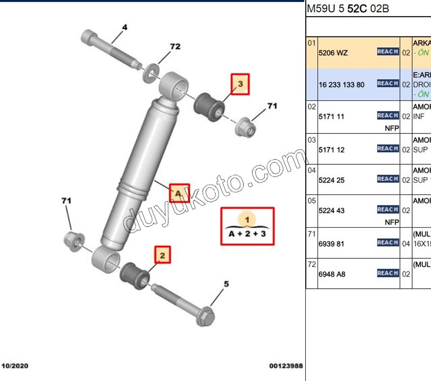 Arka Amortisör PRT1 PRT2