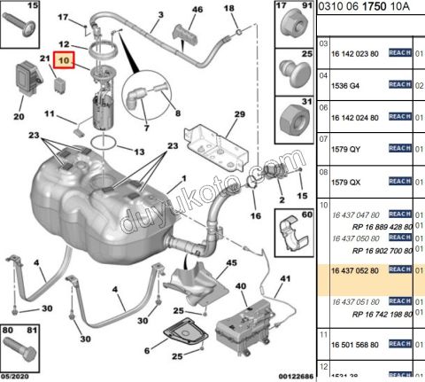 Yakıt Pompa ve Şamandırası (Komple) BXR3