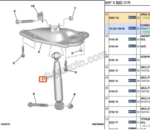 Arka Amortisör PRT3 C4PC1