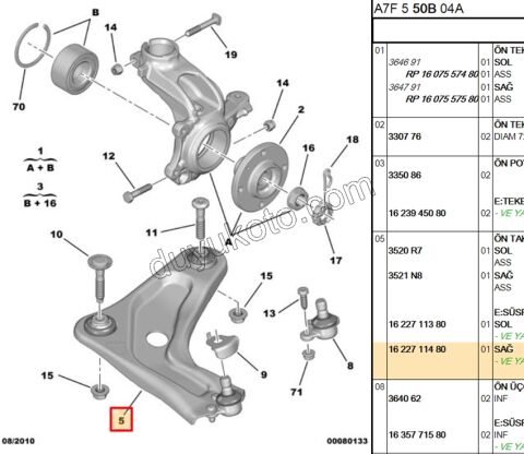 Salıncak Sağ P207 P2081 C33 C3PC1