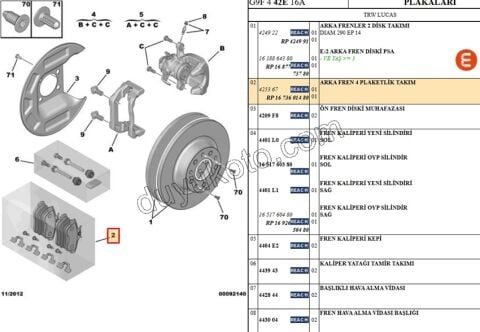 Fren Balatası Arka Tk EXP3