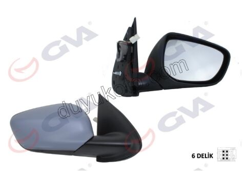 Peugeot 301 Dikiz Aynası Sağ Elektirikli ISI (Kapaklı Astarlı) 2012/2016