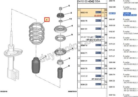 Ön Helezon PRT3 1.6HDİ Euro4 90HP