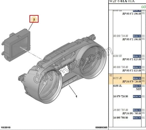 EKRAN YOL BILGI GOSTERGE ORTASINDA P5081