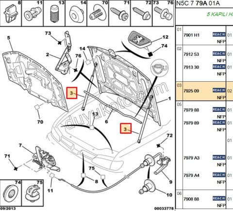 Motor Kaput Amortisör P306 XS2