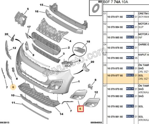 Sol Sis Far Çerçevesi P107 LED SIZ TIP KROM + VER 12/14