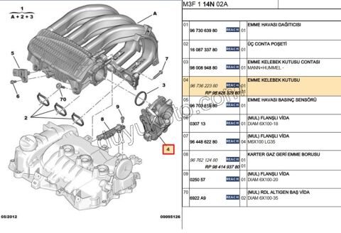 GAZ KELEBEGI EB2M EB2F 1.2VTI P2081 P301