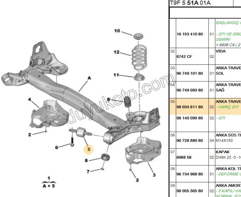 BURC ARKA DINGIL P3082 C4PC2