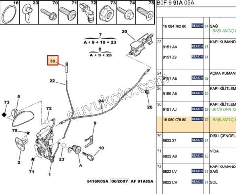 BUTON KAPI KILITLEME YM P107