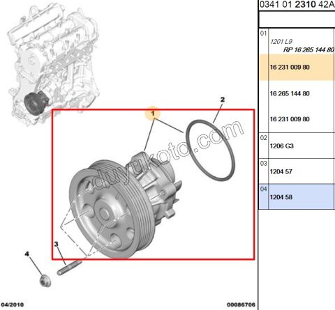 Devirdaim Su Pompası 1.3HDI