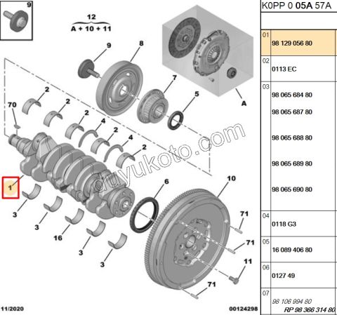 Krank Mili 1.6HDİ Euro4/Euro5/Euro6 FRD