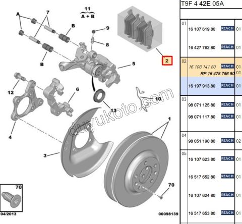 Fren Balatası Arka Tk P3082 BYK