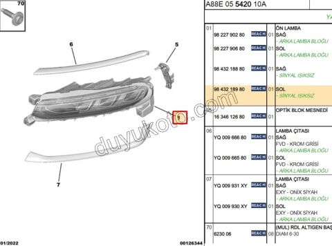 Citroen C3 Aircoss LED UST FAR GUNDUZ AYDINLATMA L SINYAL-- 2021/2023