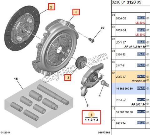 Debriyaj Seti TU3A (KCK RUL)