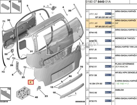 SAC BAGAJ KAPAK C3PCS KOMP