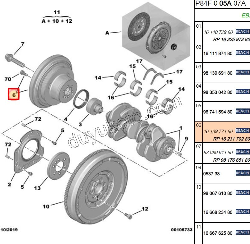KASNAK KRANK 1.2CC 130HP 3PK+6PK