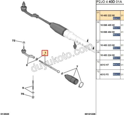 Rot Mili R/L P2082 P20082