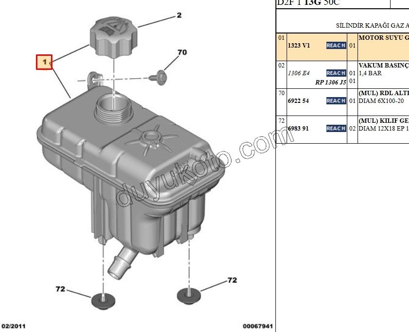 Radyatör Ek Depo 1.6HDİ Euro4 2.0L 143HP 1.7L 117HP P407 P5081 C52 (TEK GIRIS)