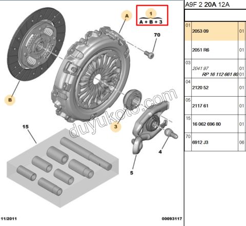 Debriyaj Seti EP3 1.6VTi 120HP P207 P2081