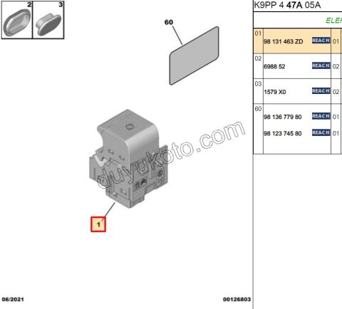 Buton El Fren Kolu PRT4