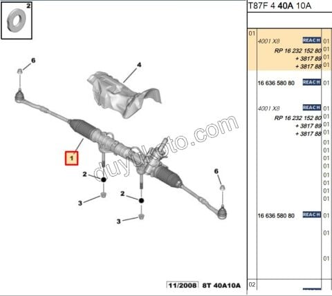 Direksiyon Kutusu P50081 1.6HDİ Euro5