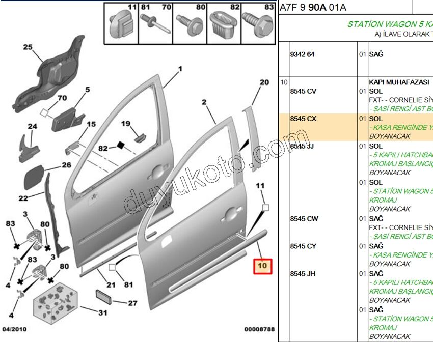 CITA SUS ON KAPI L P207 AST+