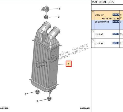 RADYATOR TURBO EB2 1.4HDİ Euro5 12/16 1.6HDİ Euro5 1.5HDİ Euro6 P301 P207 P2081 P20081