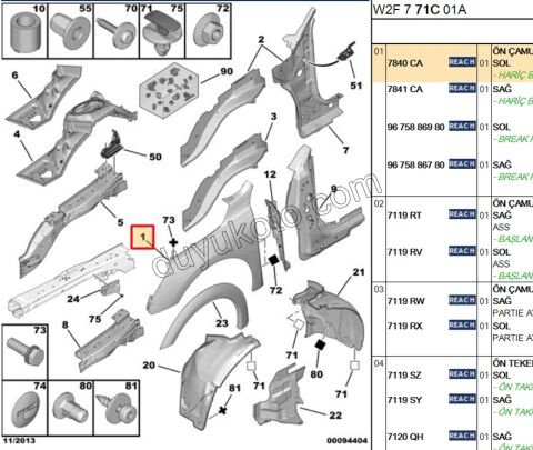 Çamurluk Ön Sol P5081