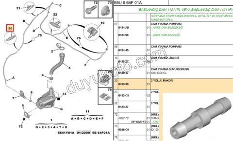 REKOR VALF CAM SU FISKIYE DUZ C33 DS3