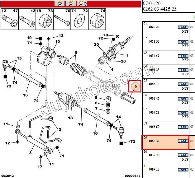 Direksiyon Körüğü KAPALI L P106