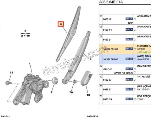 Arka Cam Silecek Süpürgesi