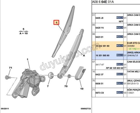 Arka Cam Silecek Süpürgesi
