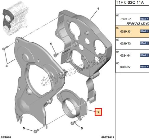 KAPAK EKSANTRIK KAYIS ALT KCK 1.6İ 16V Benzinli EC5F