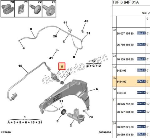MOTOR CAM SU FISKIYE ACS+ P307 P3082 DS5