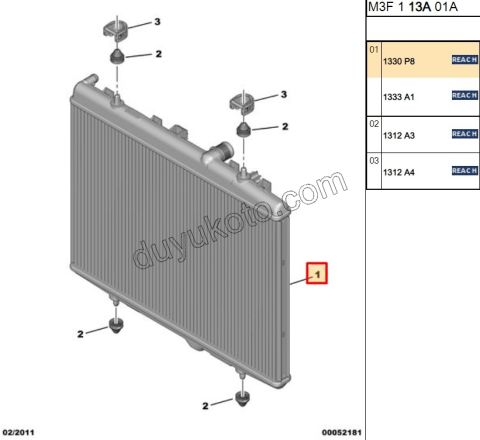 Motor Su Radyatörü P207 P301 EP 1.6HDİ Euro4