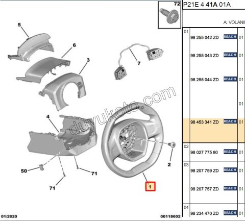 Direksiyon Simidi P2082 MISTRAL