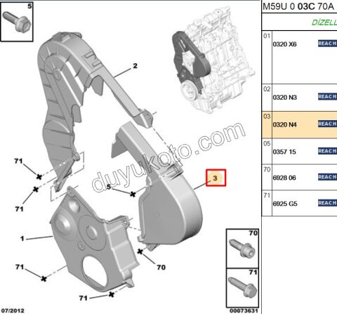 KAPAK EKS KAYIS ORTA 1.9D, 1998/2003