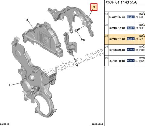 KAPAK EKSANTRIK KAYIS 1.5HDİ Euro6 IC UST 1.5HDİ Euro6