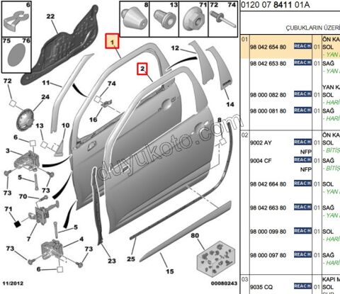 KAPI KOMPLE L DS31 3P